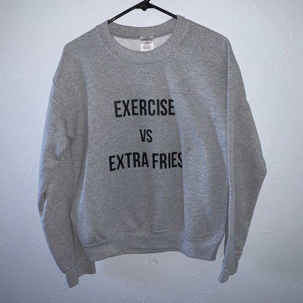 Gray sweatshirt